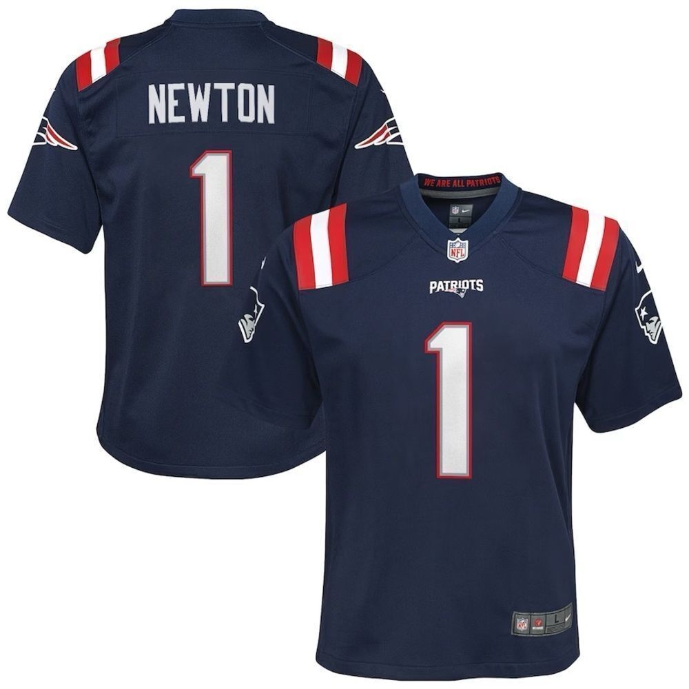 Nike NFL Youth New England Patriots Cam Newton Short Sleeve Game Jersey. XL.